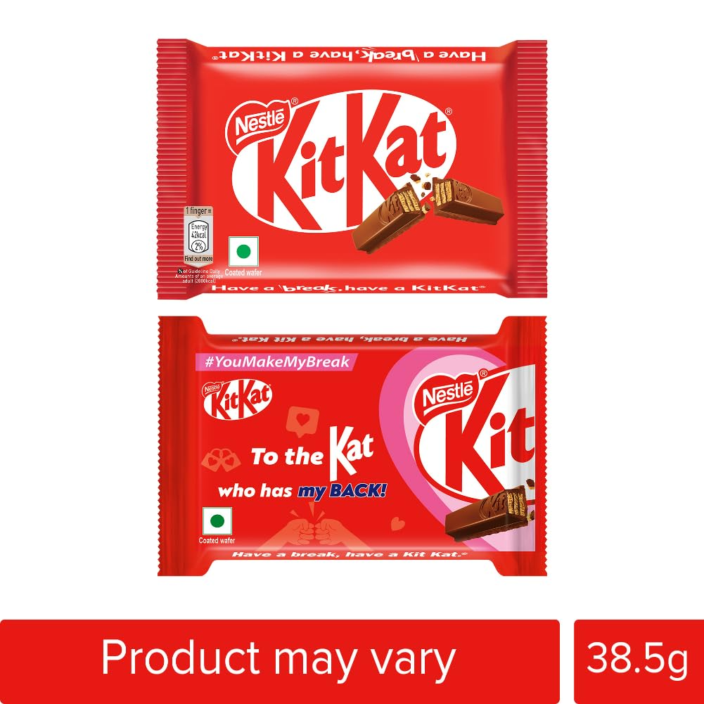 Nestlé KitKat Crispy & Creamy, 4 Finger, Chocolate Coated Wafer, 38.5g