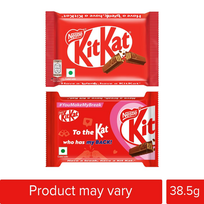 Nestlé KitKat Crispy & Creamy, 4 Finger, Chocolate Coated Wafer, 38.5g