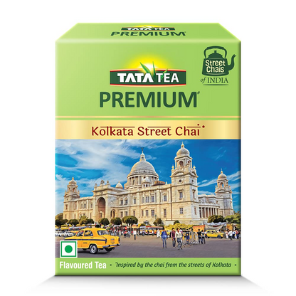 Tata Tea Premium | Street Chai Of India | Kolkata Street Chai | Tasting Notes Of Nutmeg, Cardamom & Ginger | 250 Grams