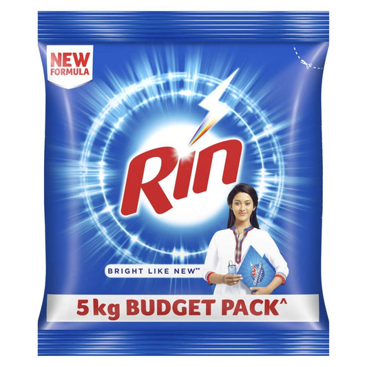 RIN Advanced Detergent Washing Powder For Stainless And Clean Clothes, Floral, 5 Kg