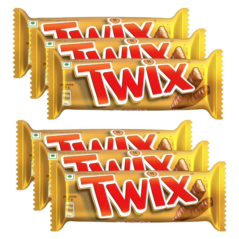 Twix Caramel Cookie Chocolates - 50g Bar ( Pack of 6 )