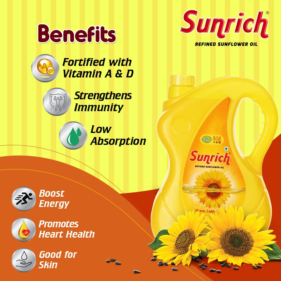 Sunrich Sunflower Oil Jar,5 L