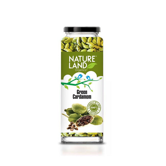 Natureland Organics Green Cardamom 75 Gm - Organic Hari Elaichi