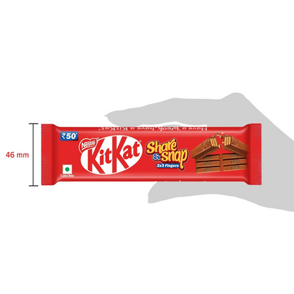 KIT KAT Share & Snap 2X3 Fingers Wafer Bar, 57 gram, Refined Wheat flour (Maida),?Sugar, Milk solids (16.2%), Chocolate