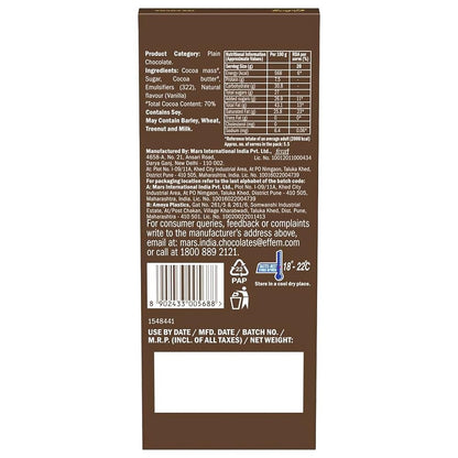 Galaxy Fusions Dark Chocolate Valentine's Gift Bar | With 70% Cocoa | Dark Chocolate Bar | Luxuriously Smooth & Deliciously Intense | 110g | Pack of 4