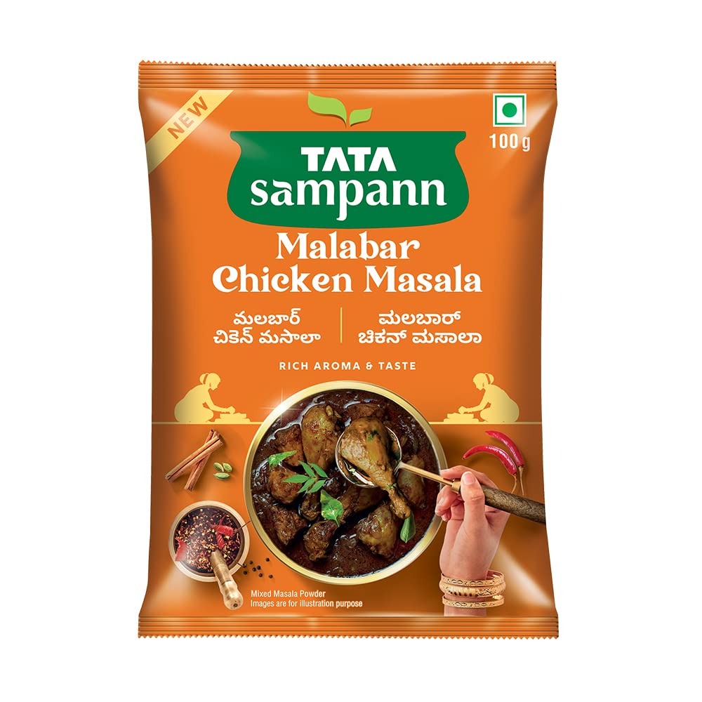 Tata Sampann Malabar Chicken Masala, Authentic Taste of South India, Rich Aroma & Taste, 100 g