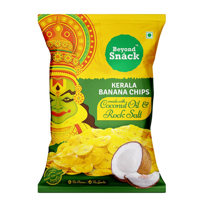 Beyond Snack - New Launch - Banana Chips in Coconut oil & Rock Salt- 360g (90g X 4 pack)