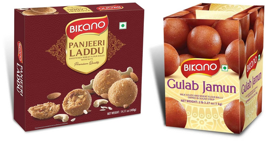 Bikano Panjeeri Laddu Spl, 400, Bikano Gulab Jamun, 1000 g