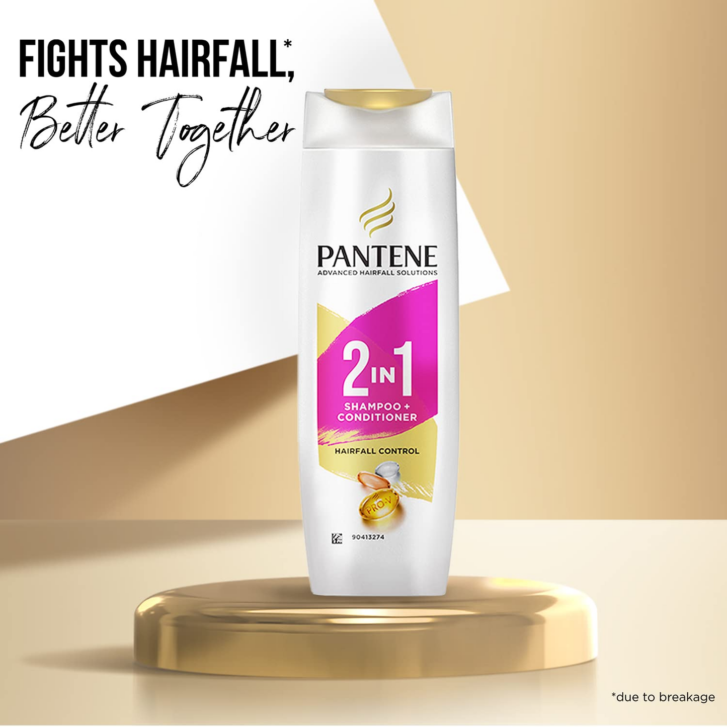 Pantene 2 in 1 Anti Hair Fall Shampoo + Conditioner, 180 ml