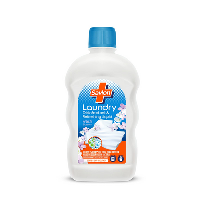 Savlon Laundry Disinfectant & Refreshing Liquid|Fresh Fragrance Lasts Upto 72 hrs, Gentle & Safe on Clothes 1 Ltr