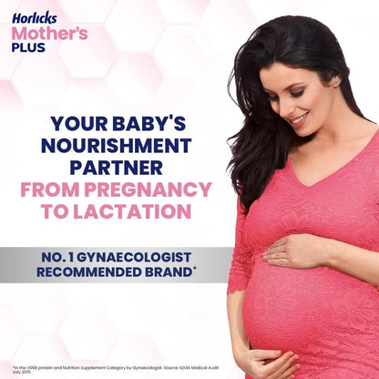 Horlicks Mother's Plus Vanilla 400g Refill, No Added Sugar | Protein Powder for Pregnancy, Breastfeeding | Health Drink with DHA for Brain Development