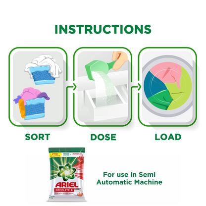 Ariel Complete Detergent Washing Powder - 2 Kg With Free Detergent Powder - 1 Kg