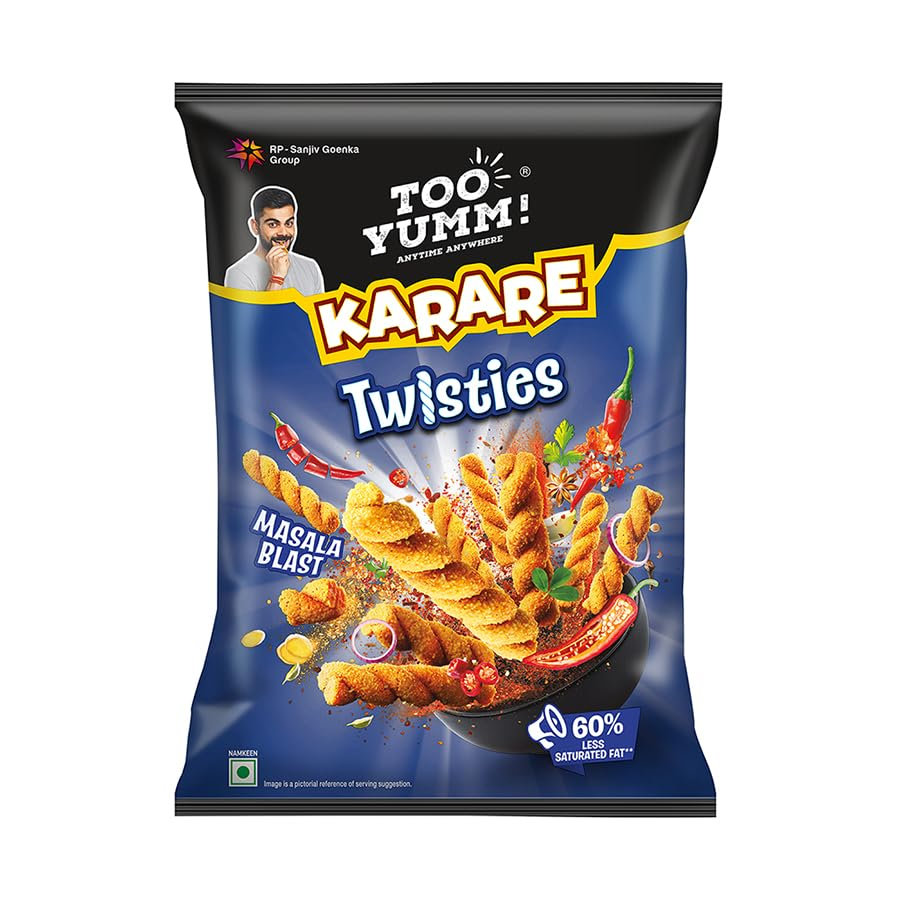 Too Yumm! Twisties Masala Blast| Extra Masala & Crunch | Tasty & Spicy 65g