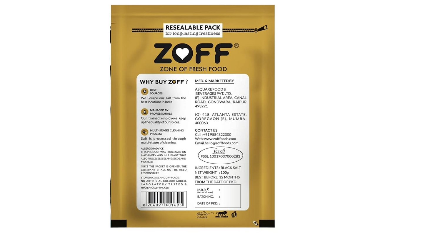 ZOFF Premium Pink Salt and Black Salt Powder Combo |Each 1 KG | Net weight 2KG