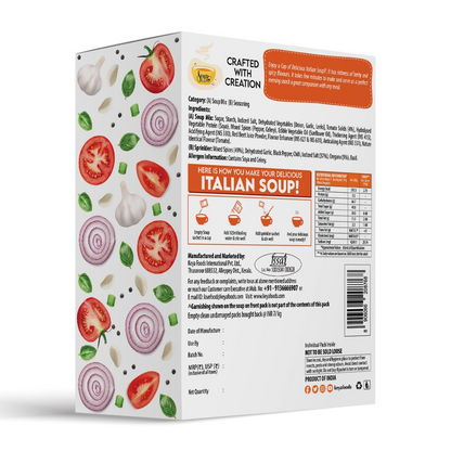 Keya Fresh and Delicious Italian Soup | Tomato & Herbs | Instant Mix | Herby & Spicy | No Added Preservatives | No Chemical | Serves 4| 56g