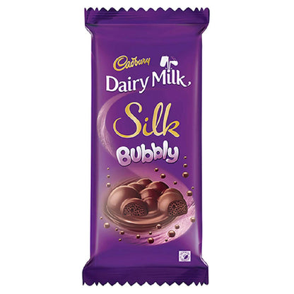 Cadbury Dairy Milk Silk Bubbly Chocolate bar, 120g (Pack of 3) & Dairy Milk Silk Oreo Red Velvet, 130g - Pack of 3