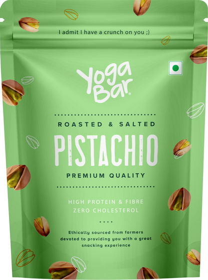 Yogabar Premium Pista 1kg|Roasted Salted Pista|100% Natural Crunchy Pistachios