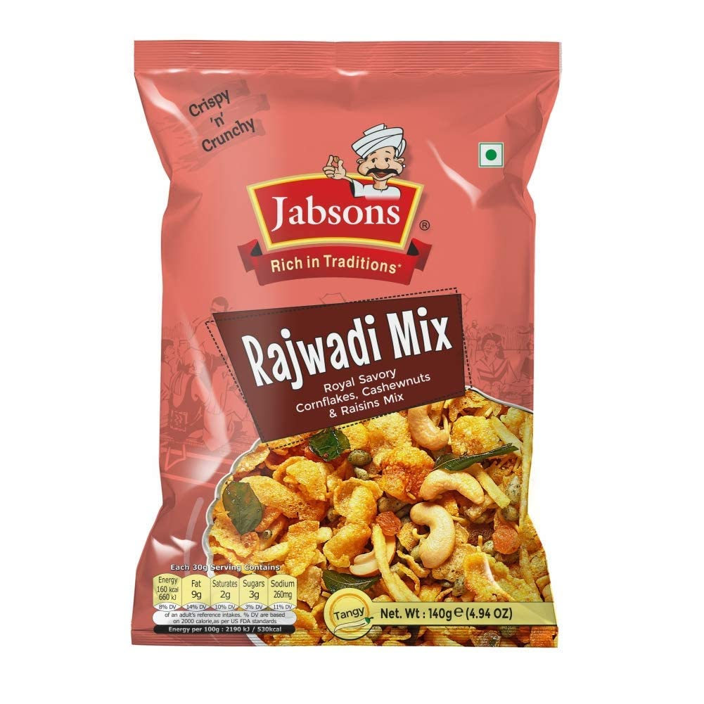 Jabsons Namkeen Rajwadi Mix 140gm , Crispy & Crunchy