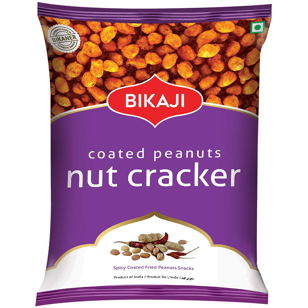 Bikaji Nut Cracker - Coated Peanuts | Shing Dana | Irresistible Snack | Crunchy | Deliciously Coated | Perfect on-the-go snack | 400g Pack