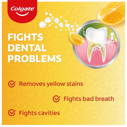 Colgate Active Salt Lemon Toothpaste , Pack of 200g Germ-Fighting  Toothpaste With Active Natural Salt  & Lemon For Fighting Sticky Germs