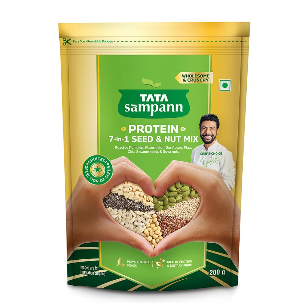 Tata Sampann Protein 7-in-1 Seed & Nut Mix |  Rich in Protein & Dietary Fibre| 200g |