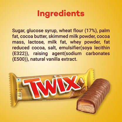 Twix Caramel Cookie Chocolates - 50g Bar ( Pack of 6 )