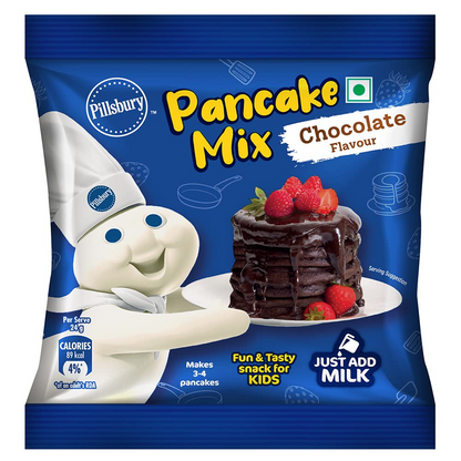 Pillsbury Chocolate Flavour Pancake Mix| 2-Minute Pancake Mix for Kids| No-Preservatives | 500g