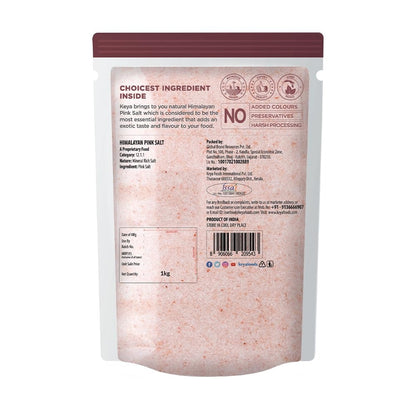 Keya Himalayan Pink Salt 1kg | Mineral rich Salt for Healthy Cooking | Sendha Namak for Healthy Life |