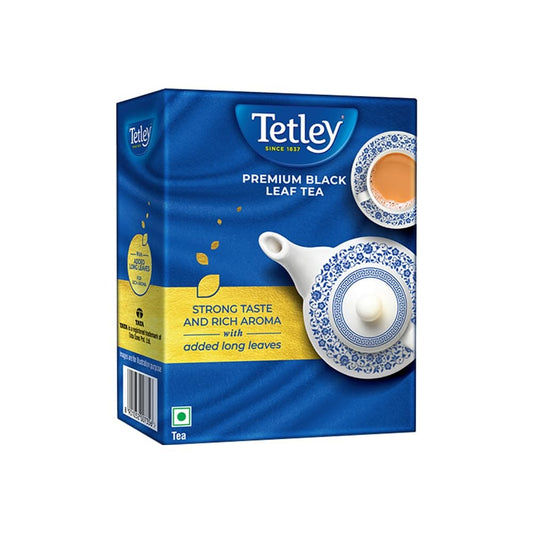 Tetley | Premium Black Leaf Tea | Rich Aroma & Strong Taste with Added Long Leaves | 500gm