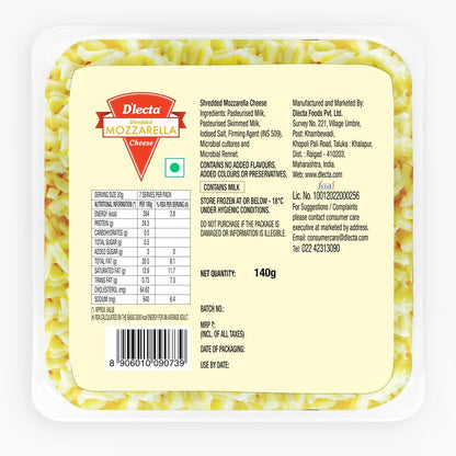 Dlecta Shredded Mozarella Cheese, 140 g