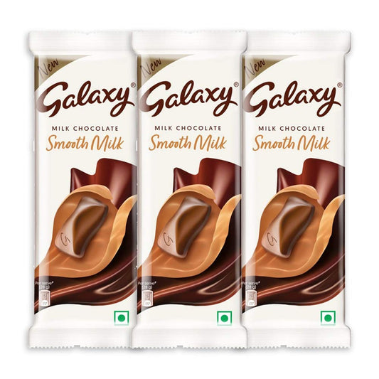 SNICKERS Galaxy Smooth Milk Chocolates - 90g Bar (Pack of 3)