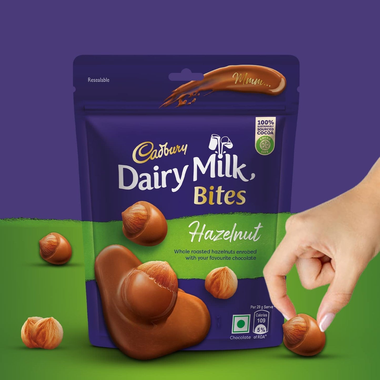 Cadbury Dairy Milk Bites - Almond, Roasted & Chocolate Coated, Rich & Luscious Dessert |Combo Pack |40 g- Pack of 3