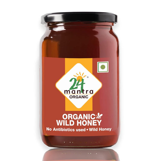 24 Mantra Organic Wild Honey - 500gms, Pack of 1, Free From Sugar Syrup