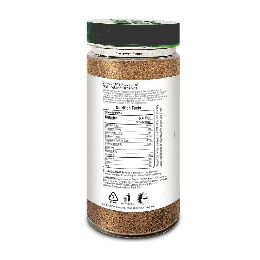 Natureland Organics Garam Masala Powder 100gm - Organic Healthy Spices