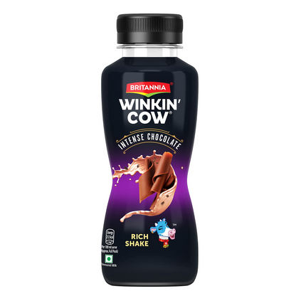 Britannia Winkin Cow Badam Flavoured Milk, 180 ml Pet Bottle