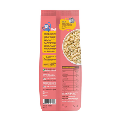 Slurrp Farm No Maida Macaroni Pasta | Gluten Free & Multigrain | Healthy Pasta made with Brown Rice and Corn | 400g