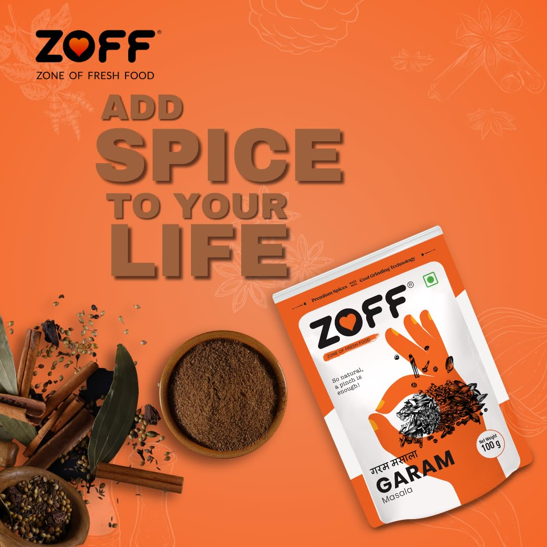 Zoff Masala Combos Chaat, Chole & Garam Masala | Pack of 3 | Exotic Spices Blend| Pure, Natural & Fresh Masala For Cooking | Each 100 gm |  300gm