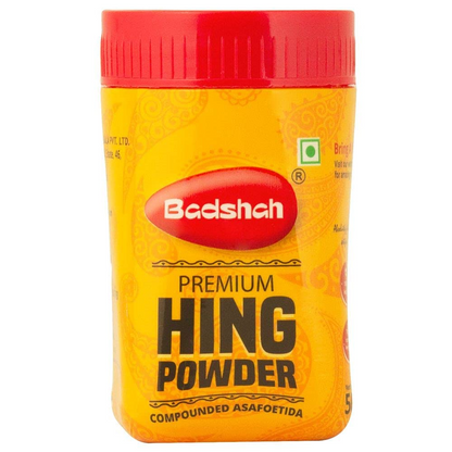 Badshah Premium Hing (Asafoetida) Powder| Compounded Asafoetida/Heeng | 100% Natural | Aromatic & Strong | for Flavourful Cooking | 50 Gram