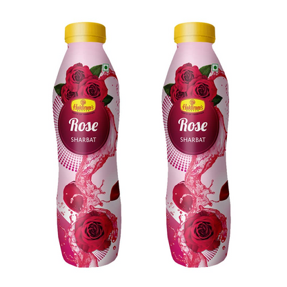 Haldiram's Nagpur Rose Sharbat (Pack of 2) 750 ml