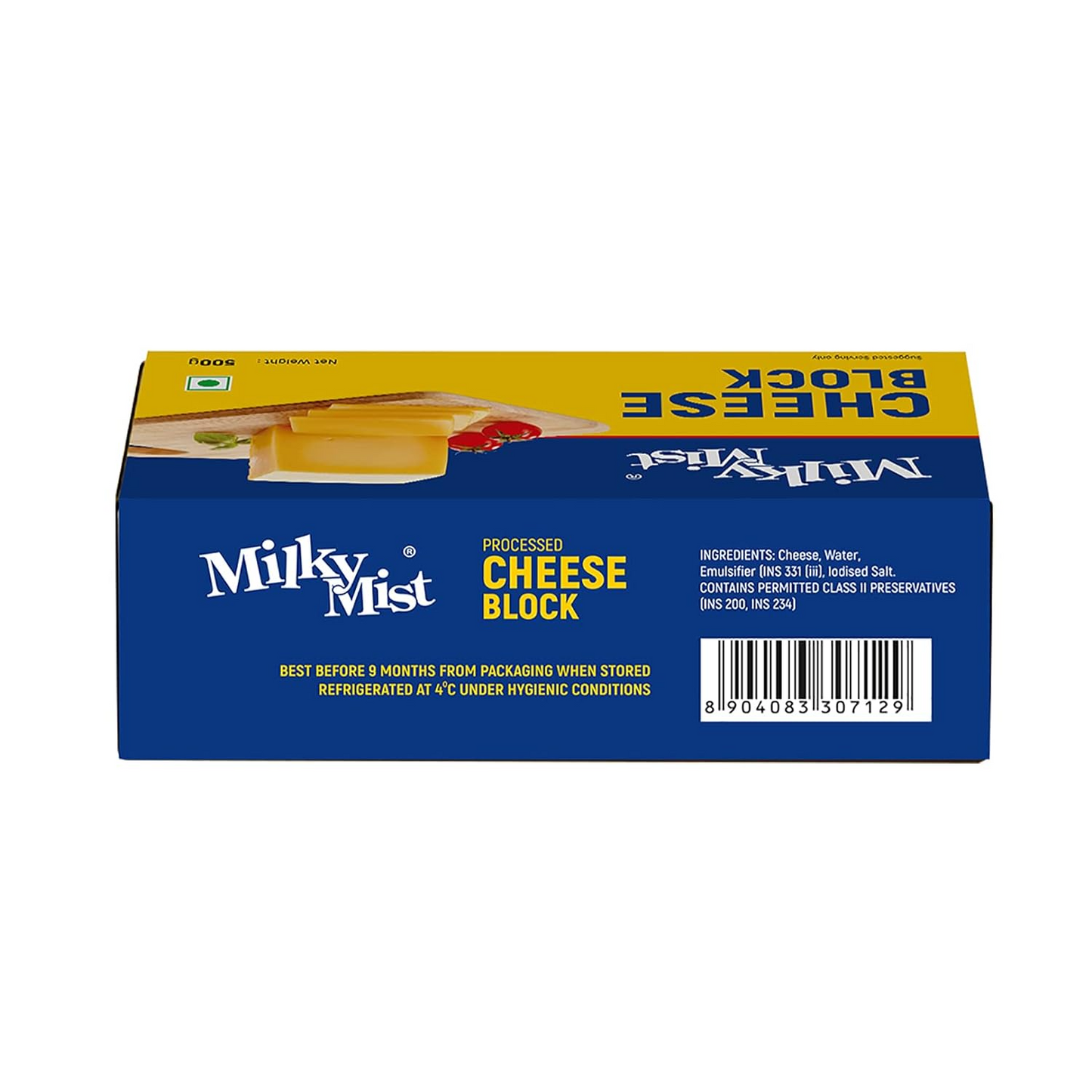 Milky Mist Processed Cheese Block, 500 g