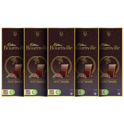 Cadbury Dairy Milk Silk Chocolate Bar, 150G (Pack Of 3) & Cadbury Bournville Rich Cocoa Dark Chocolate Bar, 80 Gm (Pack Of 5)