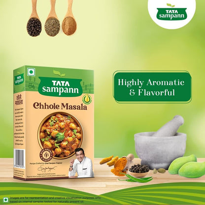 Tata Sampann Chhole Masala with Natural Oils, Crafted by Chef Sanjeev Kapoor, 100g