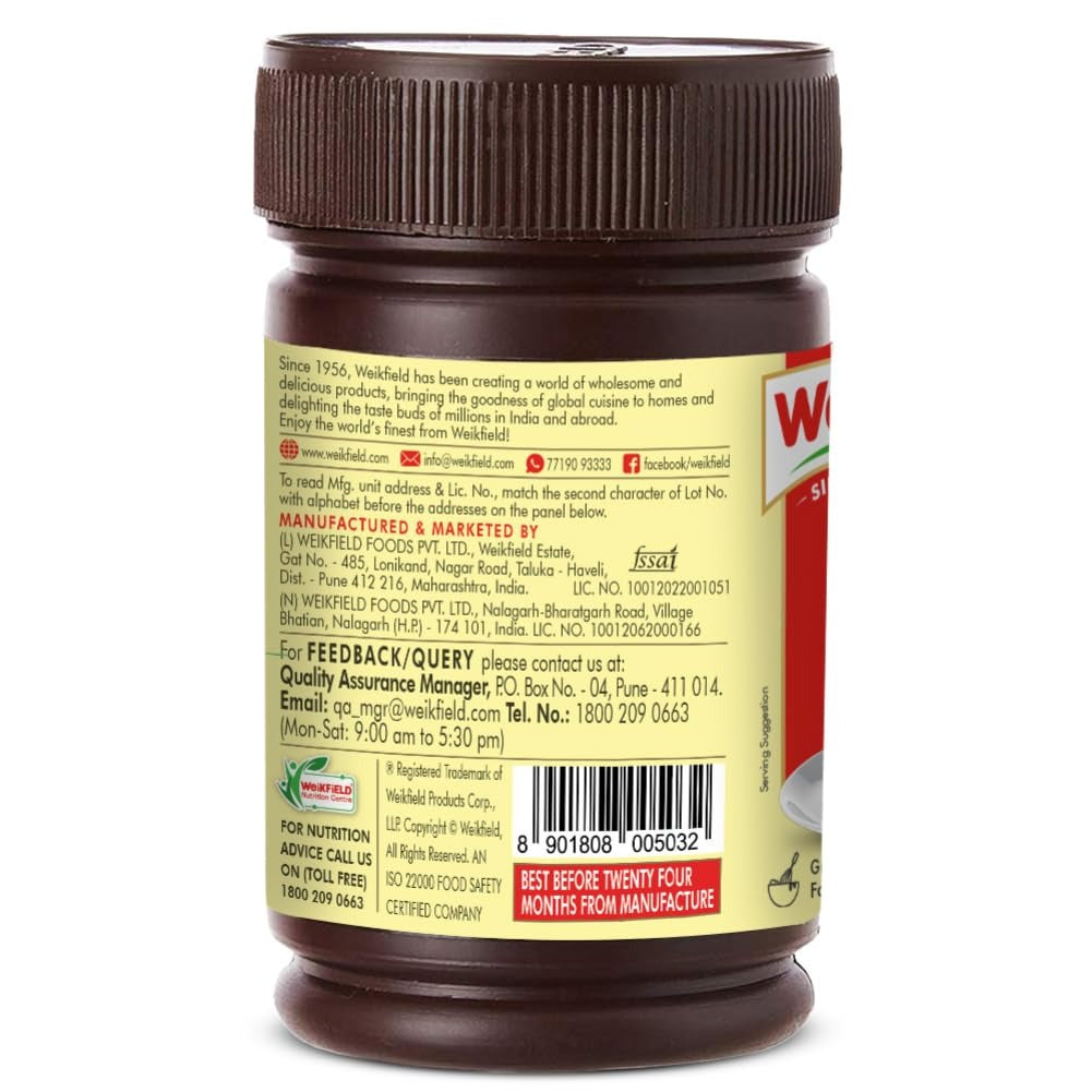 Weikfield Cocoa Powder | Low Fat Pure Cocoa Powder | Reusable Poly Jar | 50g Jar