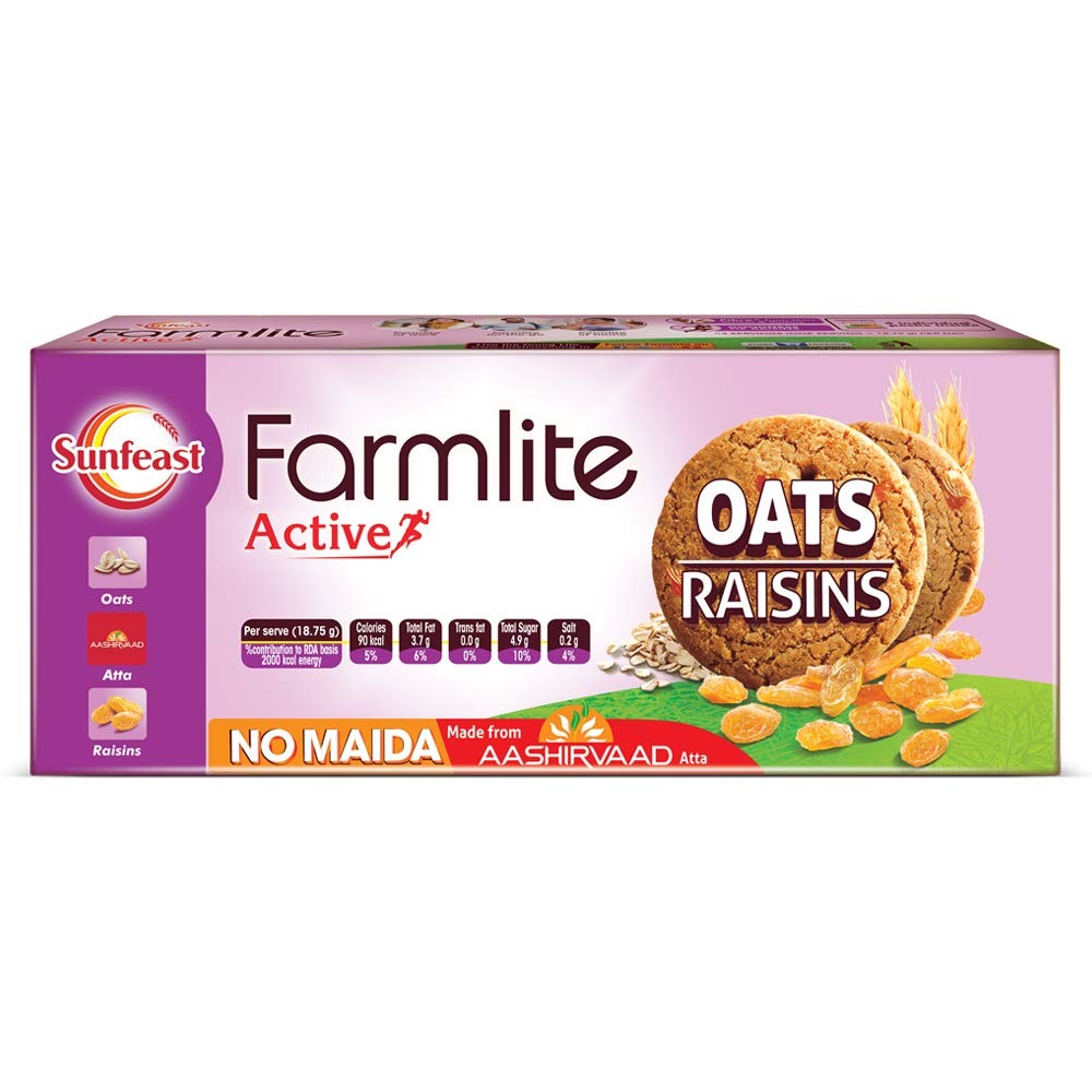 Sunfeast Farmlite Oats and Raisins, 75 Grams, Oatmeal