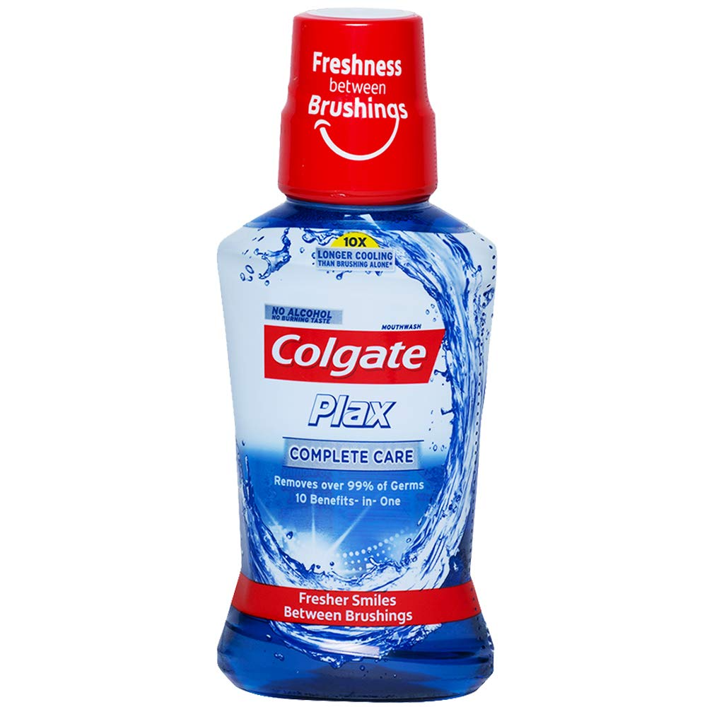 Colgate Plax Antibacterial Mouthwash, 24/7 Fresh Breath, Liquid - Pack Of 250Ml, (Complete Care)