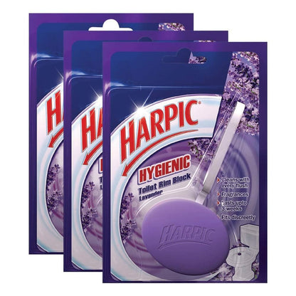 Harpic Hygienic Toilet Cleaner Rim Block, Lavender - 26 g (Pack of 3) | India's # 1 Toilet Cleaner