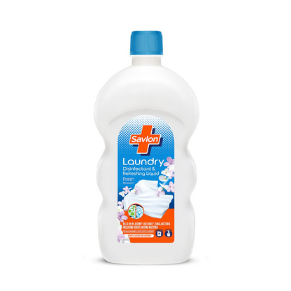 Savlon Laundry Disinfectant & Refreshing Liquid|Fresh Fragrance Lasts Upto 72 hrs, Gentle & Safe on Clothes 1 Ltr