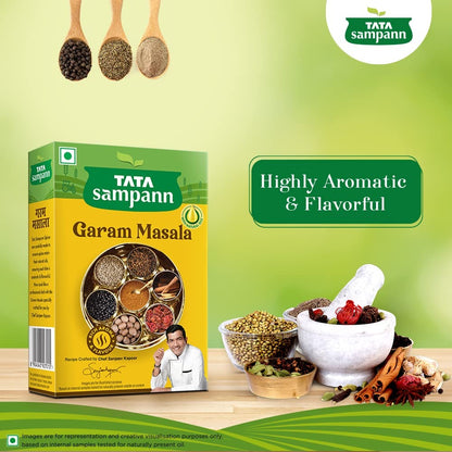 Tata Sampann Garam Masala with Natural Oils, Crafted by Chef Sanjeev Kapoor, 100g