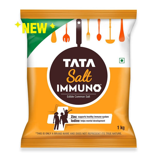 Tata Salt Immuno, Edible Common Salt, with Zinc and Iodine, 1 kg