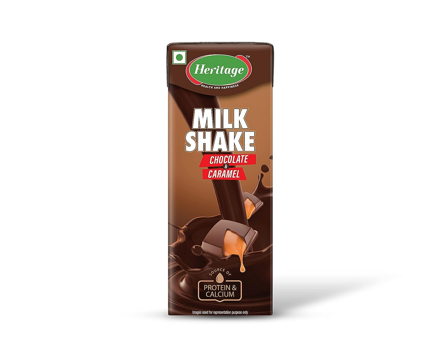 Heritage Chocolate & Caramel Milkshake, 180 ml Tetra Pack